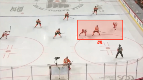 Zone Entry by Red Wings - Dot Lane Driver Support